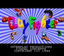 Clay Fighter Title Screen